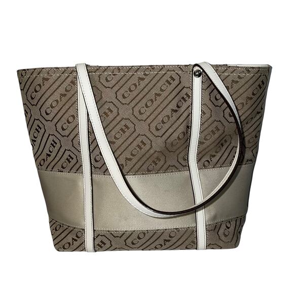 Coach Signature Canvas and Sateen Tote Bag - Picture 3 of 4
